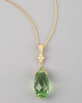 Judefrances Jewelry Briolette Pendant Necklace Green - Lyst