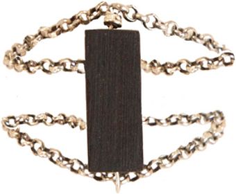 Sophie Monet The Double Chain Bar Ring - Lyst