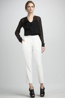 Theory Leather Peplum Jacket - Lyst