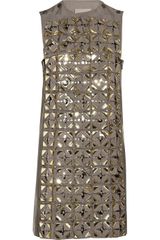 Lanvin Embellished Cotton and Silkblend Dress