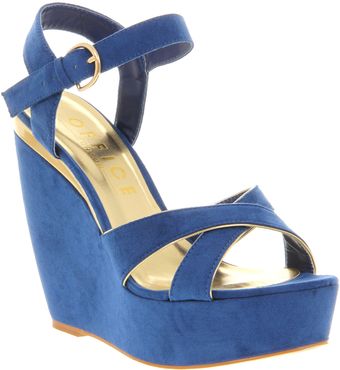 Office Weaponize Wedge Blue Microfibre - Lyst