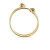 Alexander Mcqueen Spiral Twinskull Bracelet in Gold - Lyst