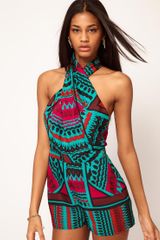 ASOS Collection Asos Sexy Playsuit in Aztec Print