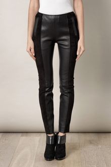 Balenciaga Le Slim Suede and Leather Leggings - Lyst