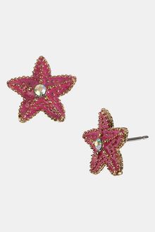 Betsey Johnson Sea Excursion Starfish Stud Earrings - Lyst