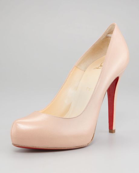 Christian Louboutin Rolando Platform Pump Nude in Beige (nude) - Lyst
