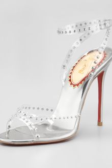Christian Louboutin Icone A Clous Sandal Silver - Lyst