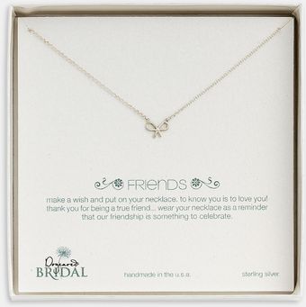 Dogeared Friends Bow Pendant Necklace - Lyst