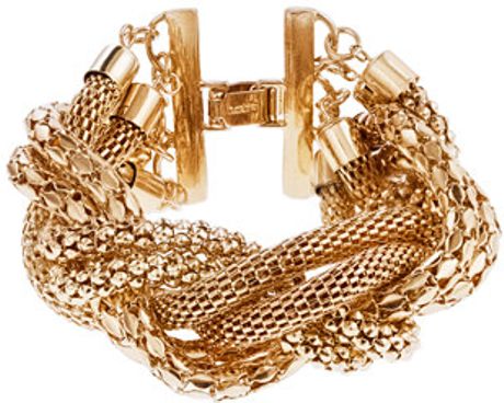 J.crew Woven Bangle in Gold (antique gold) - Lyst