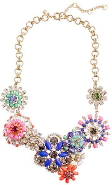 J.crew Flower Lattice Necklace in Multicolor (multi color) - Lyst