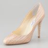 Jimmy Choo Vikki Crocodileembossed Pump in Beige (nude) - Lyst