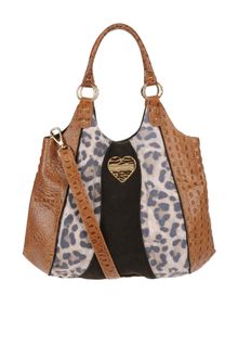 Just Cavalli Large Leather Bag - Lyst