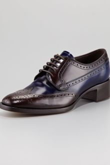 Prada Bicolor Lace-Up Loafer - Lyst