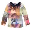 Preen Lace Collar Printed Tea Top in Multicolor (multi) - Lyst