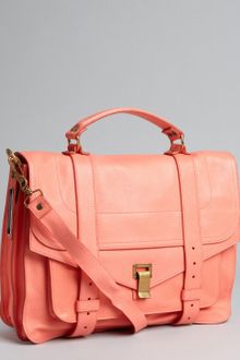 Proenza Schouler Neon Coral Leather Ps 1 Large Satchel - Lyst