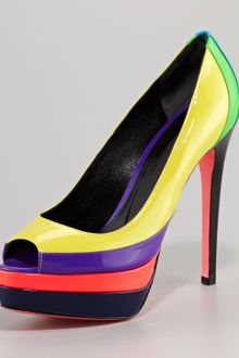 Ruthie Davis® Patent Leather Colorblock Pump - Lyst