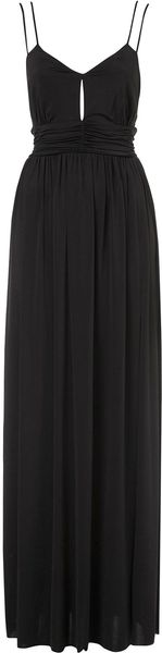 Topshop Slinky Triangle Maxi Dress in Black - Lyst