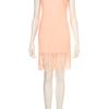 Topshop Coral Fringe Burnout Cover Up in Pink (coral) - Lyst