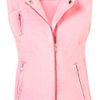 Topshop Oversized Sleeveless Biker Jacket in Pink (fluro pink) - Lyst