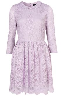 Topshop Lace Peter Pan Dress - Lyst