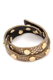 Tory Burch Logo Studded Wrap Bracelet - Lyst