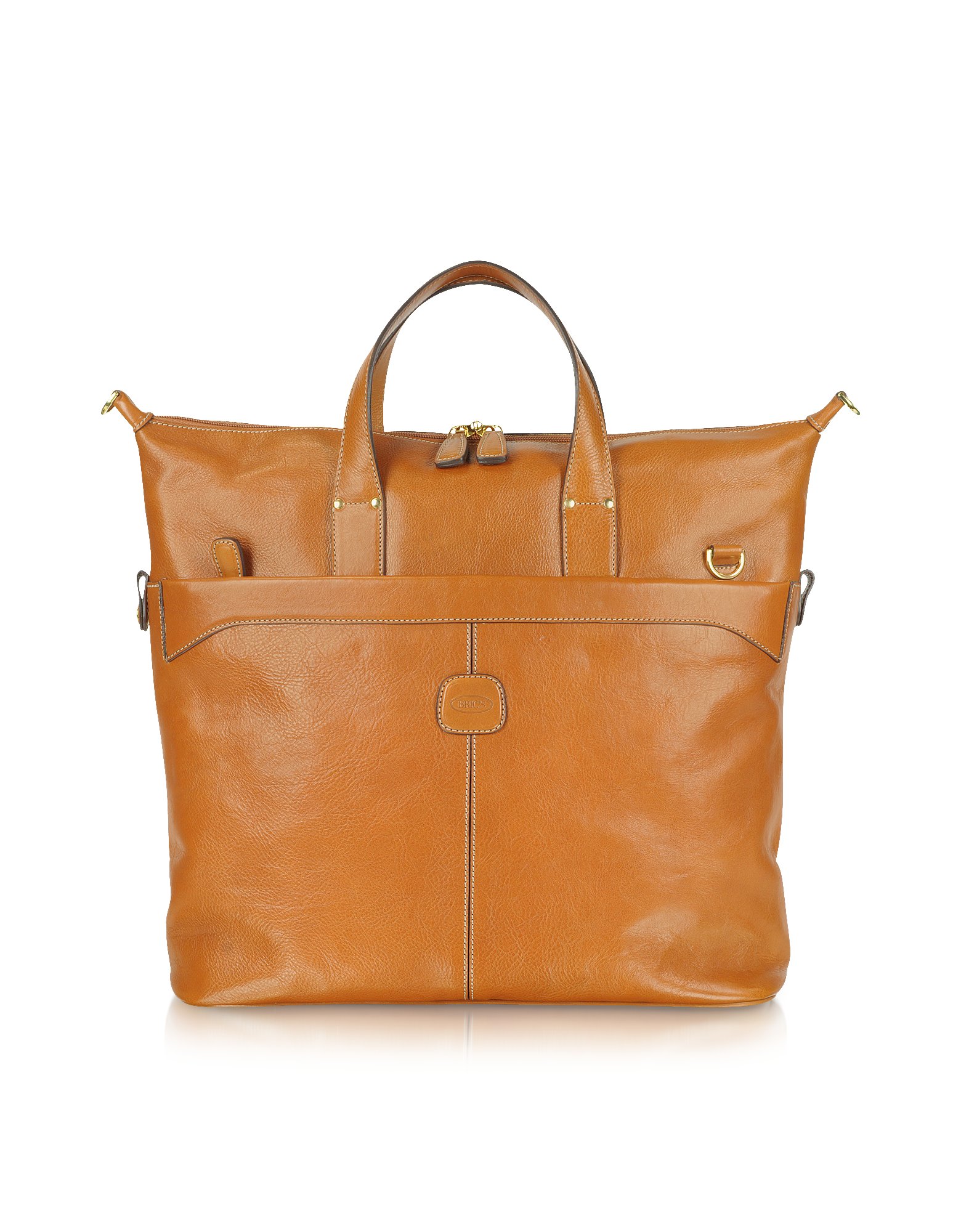 Bric's Life Leather Large Vertical Laptop Tote in Brown Lyst