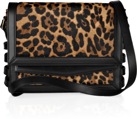 Christian Louboutin Farida LeopardPrint Calf Hair and Leather Shoulder Bag in Animal (leopard) - Lyst