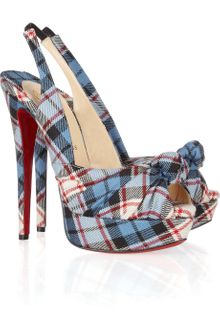 Christian Louboutin Jenny 150 Tartan Slingbacks - Lyst