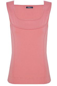 Dash Coral Seamed Jersey Vest - Lyst