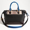 Diane Von Furstenberg Drew Patchwork Satchel in Black (black/ natural/ lapis) - Lyst