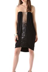 Doo. Ri Ombre Sequined Dress with Sheer Top