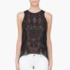 Helmut Lang Leather Trimmed Spider Tank Top in Black - Lyst