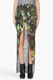 Helmut Lang Green Cicada Print Skirt - Lyst