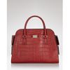 Michael Kors Satchel Embossed Croc in Red (tangerine) - Lyst