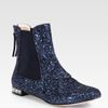 Miu Miu Glitter Leather And Jewel Ankle Boots in Blue (navy) - Lyst