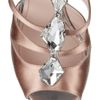 Miu Miu Crystalembellished Satin Sandals in Pink (rose) - Lyst