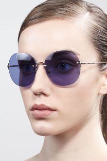 Miu Miu Frameless Oval Sunglasses - Lyst