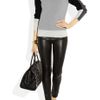 Narciso Rodriguez Colorblock Jersey and Ribbed Merino Wool Sweater in Gray - Lyst