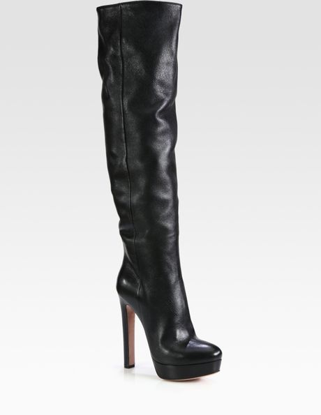 prada over the knee platform boots