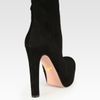 Prada Suede Platform Ankle Boots in Black - Lyst
