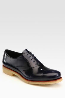 Prada Spazzolato Crepe Sole Laceup - Lyst