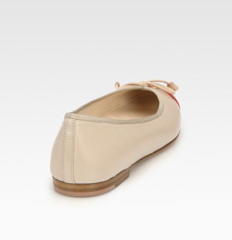tan flats with bow