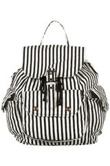 Topshop Monochrome Striped Backpack