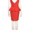 Topshop Peplum Scuba Pencil Dress in Red - Lyst