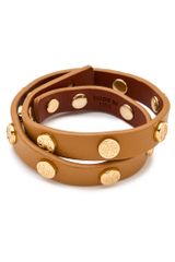 Tory Burch Logo Studded Wrap Bracelet