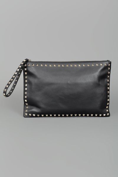 Valentino Rock Star Studded Clutch  in Black - Lyst
