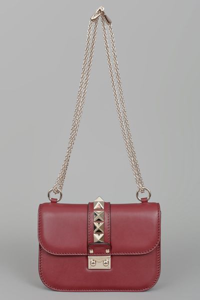Valentino Rock Star Studded Flap Bag  in Red - Lyst