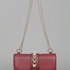 Valentino Rock Star Studded Flap Bag  in Red - Lyst
