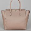 Valentino Rock Star Studded Shopper  in Beige - Lyst