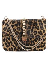 Valentino Gold Stud Flap Bag with Chain